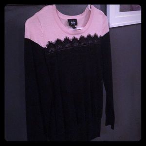 Lace-detailed Long Sleeve Shirt M